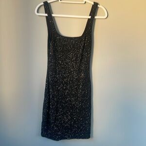 Black Sparkle Reformation Mini Dress XS